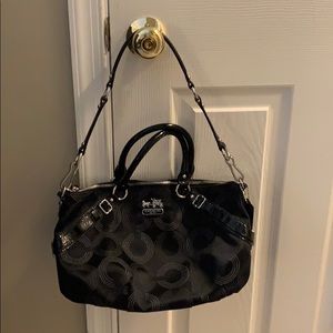 Black Coach shoulder bag.